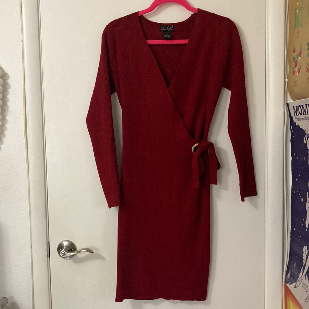Long Sleeve Red Dress
